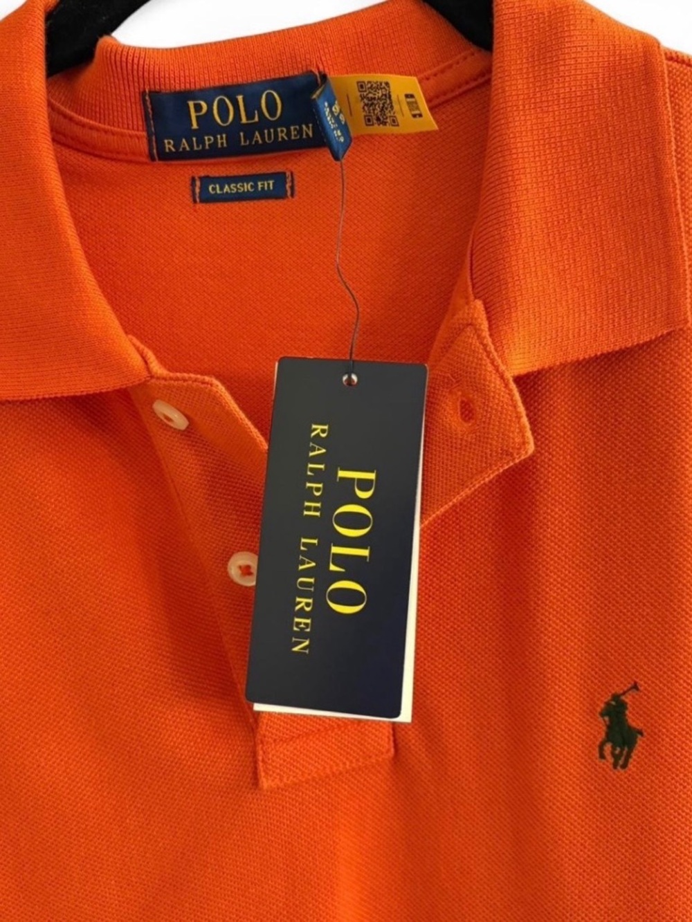 Polo by Ralph Lauren Bright Orange Polo with Green Pony